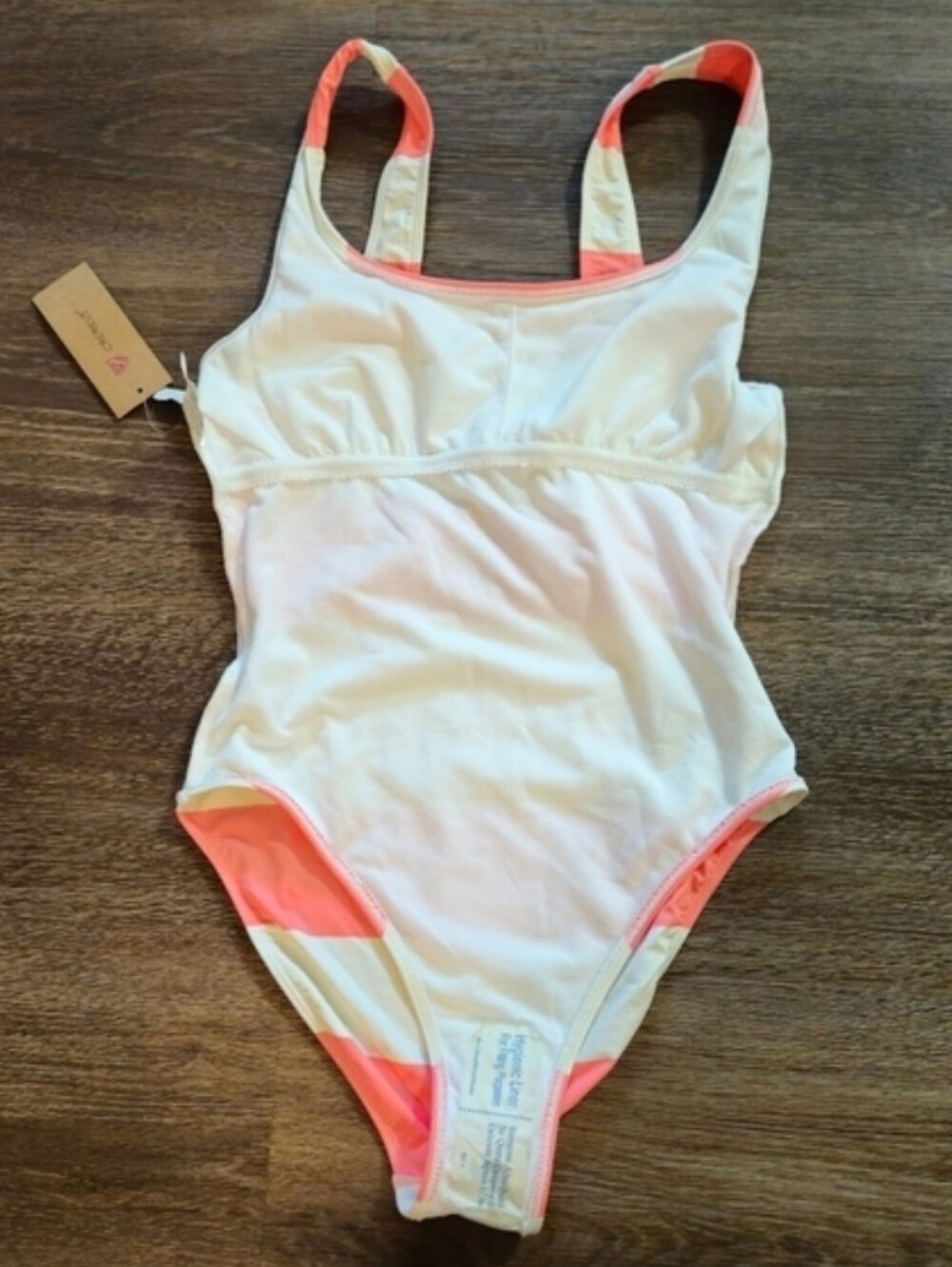 Daniel Cremieux Striped Belted One Piece Swimsuit XS NWT Scoop Neck - Picture 6 of 6
